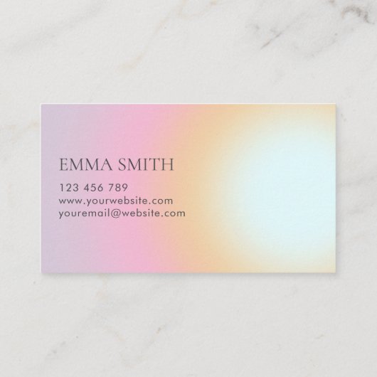 Minimalistisch Visitekaartje van de Gradiënt van M (Achterkant)