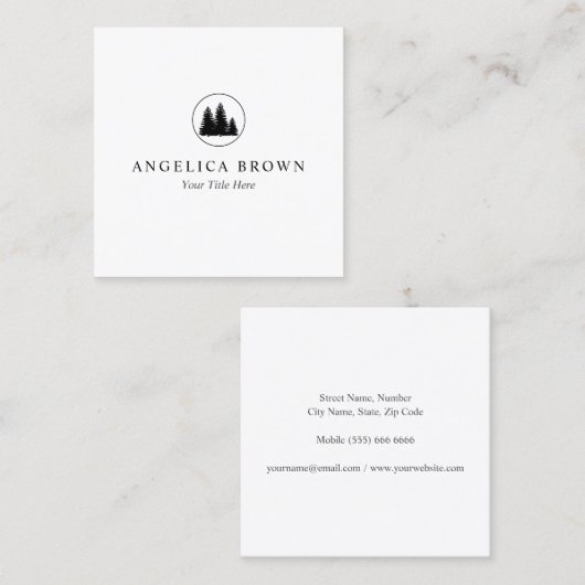 Minimalistisch Visitekaartje van de Logo van de Pi (Voorkant / Achterkant)