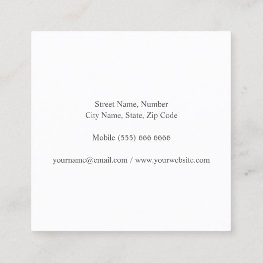 Minimalistisch Visitekaartje van de Logo van de Pi (Achterkant)