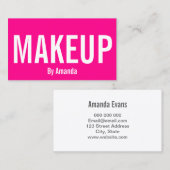 Minimalistisch visitekaartje van de make-up-kunste (Voorkant / Achterkant)