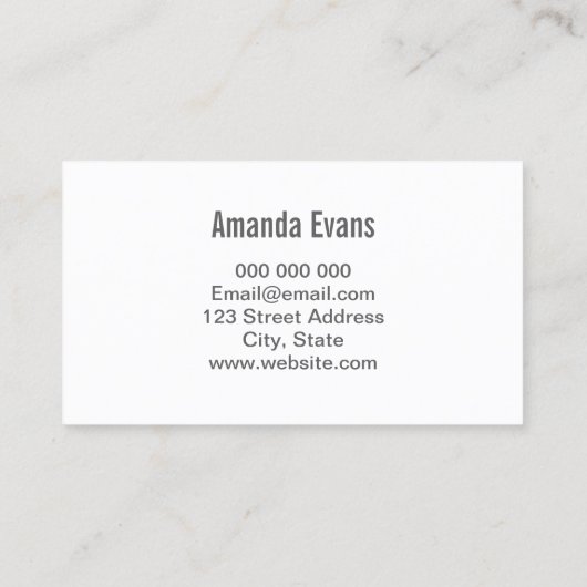 Minimalistisch visitekaartje van de make-up-kunste (Achterkant)