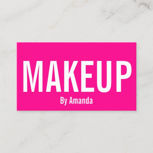 Minimalistisch visitekaartje van de make-up-kunste (Voorkant)