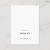 Minimalistisch visitekaartje van de oorhouder (Achterkant)