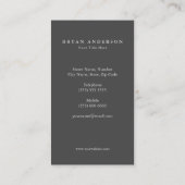 Minimalistisch Visitekaartje van de Retromicrofoon (Achterkant)