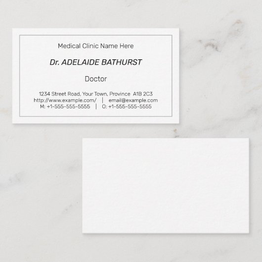 Minimalistisch Visitekaartje van de specialist in  (Voorkant / Achterkant)