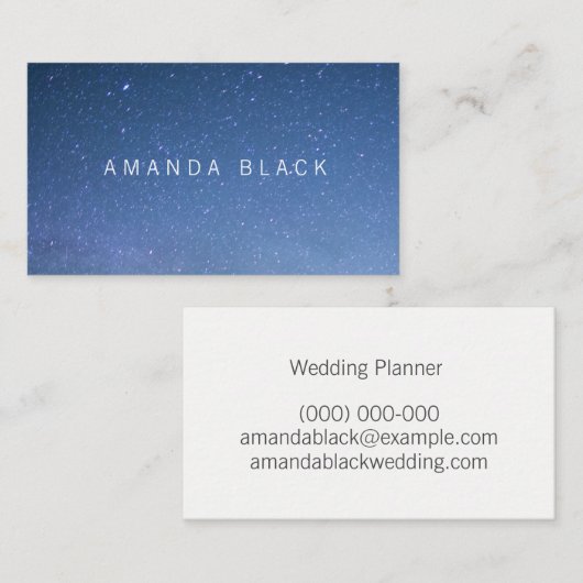 Minimalistisch Visitekaartje van de Starry (Voorkant / Achterkant)