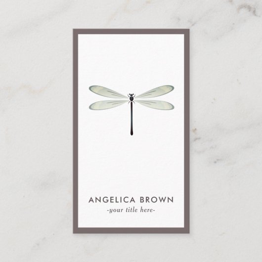 Minimalistisch Visitekaartje van Dragonfly (Voorkant)