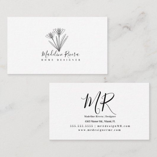 Minimalistisch Visitekaartje van flessen (Voorkant / Achterkant)