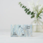 Minimalistisch Visitekaartje van Glitter Wedding P (Staand voorkant)