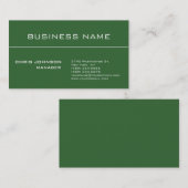 Minimalistisch Visitekaartje van Green Trendy Mana (Voorkant / Achterkant)