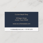 Minimalistisch Visitekaartje van Navy Blue (Achterkant)