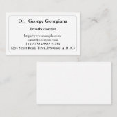 Minimalistisch Visitekaartje van prothesist (Voorkant / Achterkant)