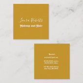 Minimalistisch Visitekaartje van Retro Mustard Gee (Voorkant / Achterkant)