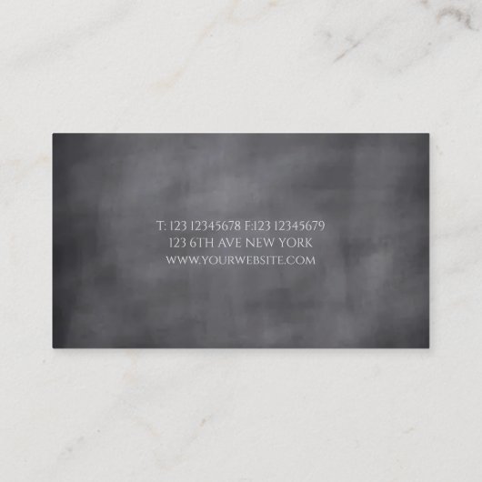 Minimalistisch Visitekaartje van schattige haarklo (Achterkant)