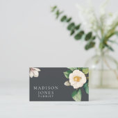 Minimalistisch Visitekaartje van witte bloem (Staand voorkant)