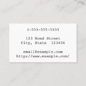 Minimalistisch Visitekaartje voor artsen (Achterkant)