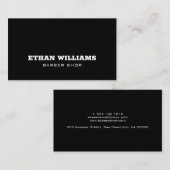 Minimalistisch Visitekaartje voor Barberwinkel (Voorkant / Achterkant)