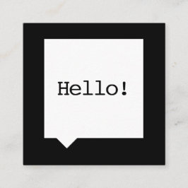 Minimalistisch Visitekaartje voor Black SpeechBubb