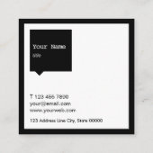 Minimalistisch Visitekaartje voor Black SpeechBubb (Achterkant)