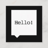 Minimalistisch Visitekaartje voor Black SpeechBubb (Voorkant)
