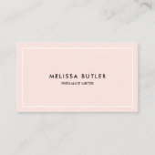 Minimalistisch Visitekaartje voor Blush Pink (Voorkant)