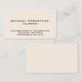 Minimalistisch Visitekaartje voor Cream Rond Hoek (Voorkant / Achterkant)