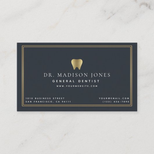 Minimalistisch Visitekaartje voor Dentist Professi (Voorkant)