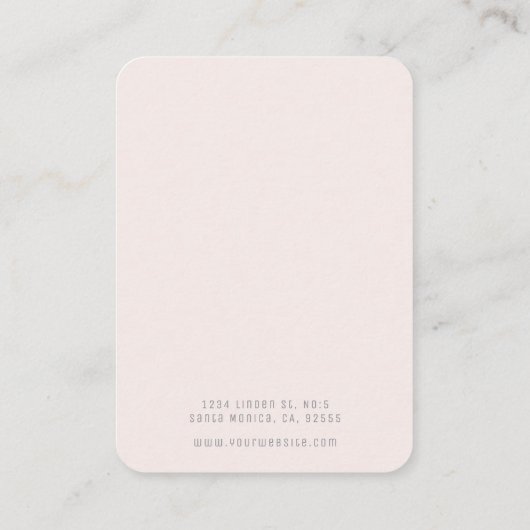 Minimalistisch Visitekaartje voor draagbeeldscherm (Achterkant)