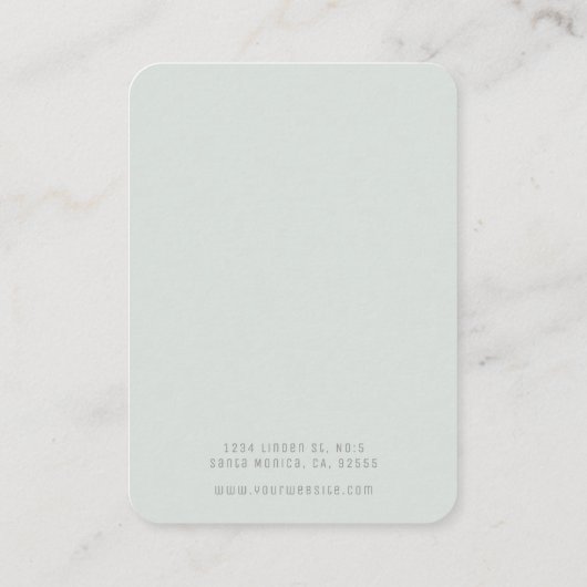 Minimalistisch Visitekaartje voor draagbeeldscherm (Achterkant)