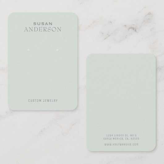 Minimalistisch Visitekaartje voor draagbeeldscherm (Voorkant / Achterkant)