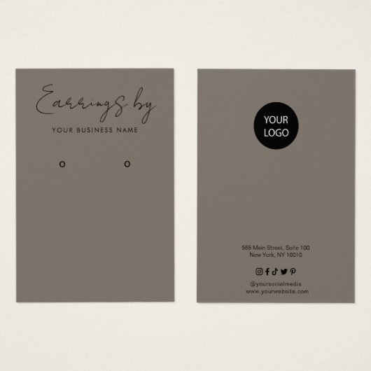 Minimalistisch Visitekaartje voor draagbeeldscherm (Voorkant /achterkant)