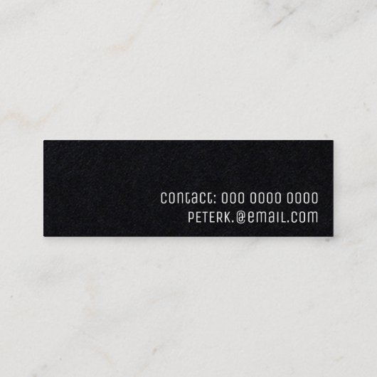 Minimalistisch visitekaartje voor elke professiona (Achterkant)