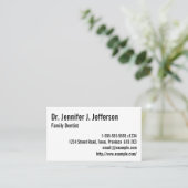 Minimalistisch Visitekaartje voor familiedentist (Staand voorkant)