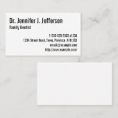 Minimalistisch Visitekaartje voor familiedentist (Voorkant / Achterkant)