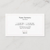 Minimalistisch Visitekaartje voor gebitelroze typo (Achterkant)