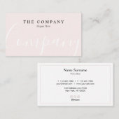 Minimalistisch Visitekaartje voor gebitelroze typo (Voorkant / Achterkant)