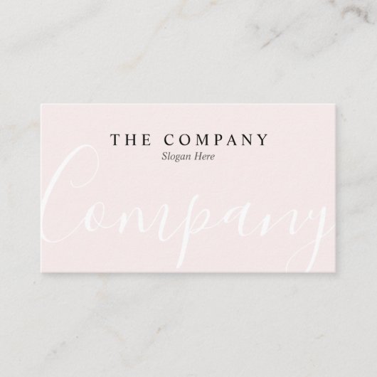 Minimalistisch Visitekaartje voor gebitelroze typo (Voorkant)