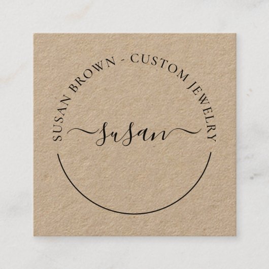 Minimalistisch Visitekaartje voor handsscript (Voorkant)