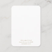 Minimalistisch Visitekaartje voor het verkrijgen v (Achterkant)