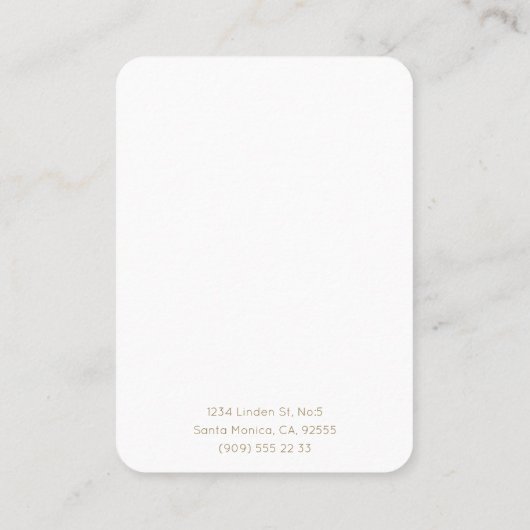 Minimalistisch Visitekaartje voor het verkrijgen v (Achterkant)