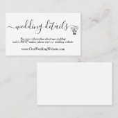 Minimalistisch Visitekaartje voor huwelijksdetails (Voorkant / Achterkant)