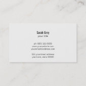 Minimalistisch Visitekaartje voor intern ontwerp (Achterkant)