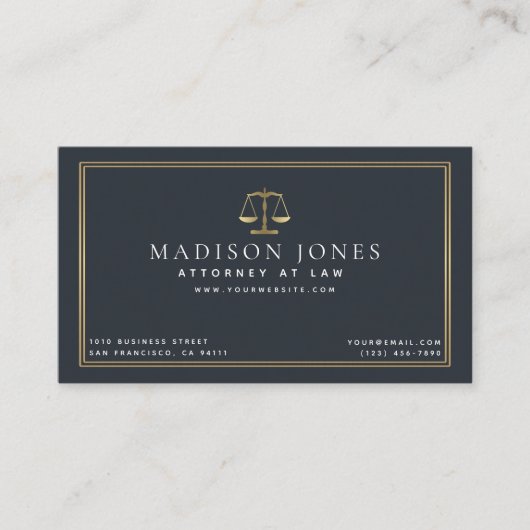 Minimalistisch Visitekaartje voor juristen (Voorkant)