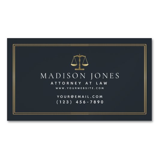 Minimalistisch Visitekaartje voor juristen Magnetisch Visitekaartje (Voorkant)