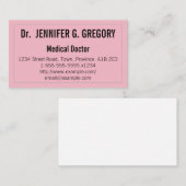 Minimalistisch Visitekaartje voor medische artsen (Voorkant / Achterkant)