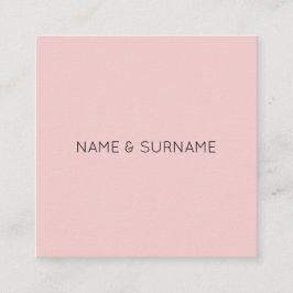 Minimalistisch Visitekaartje voor modern roze vier