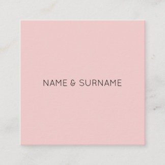 Minimalistisch Visitekaartje voor modern roze vier
