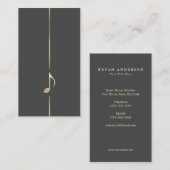 Minimalistisch Visitekaartje voor muziek, achtste (Voorkant / Achterkant)