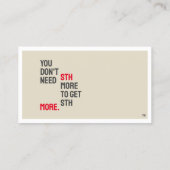 MINIMALISTISCH VISITEKAARTJE VOOR NATUURKUNDE (Achterkant)