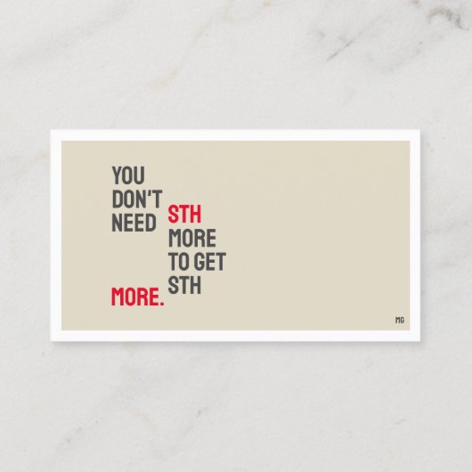 MINIMALISTISCH VISITEKAARTJE VOOR NATUURKUNDE (Achterkant)